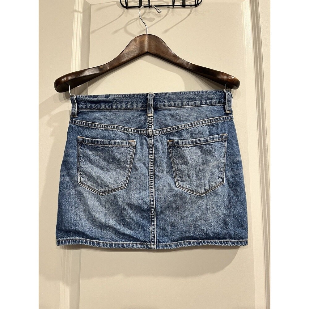 J.CREW Indigo Denim Mini Skirt Y2K Fashion 100% cotton Womens Size 27 0070 - Picture 2 of 6